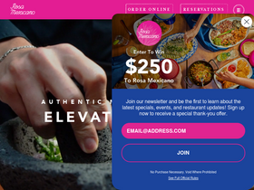 'rosamexicano.com' screenshot