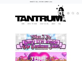 shoptantrum.co homepage screenshot
