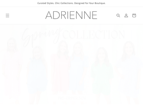 adrienneclothing.com homepage screenshot