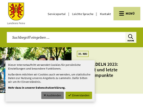 'landkreis-peine.de' screenshot