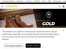 'carolinashoe.com' screenshot