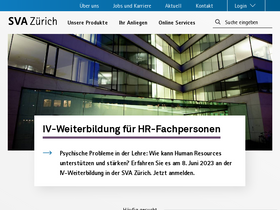 'svazurich.ch' screenshot