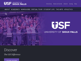 'usiouxfalls.edu' screenshot
