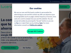 'lucera.es' screenshot