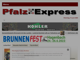 'pfalz-express.de' screenshot