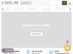 'explorescientificusa.com' screenshot