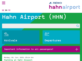 'hahn-airport.de' screenshot