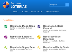 'focoemloterias.com.br' screenshot