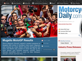 'motorcycledaily.com' screenshot
