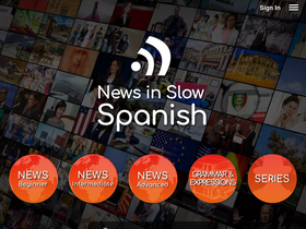 'newsinslowspanish.com' screenshot