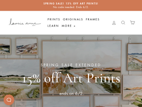 laurieanneart.com homepage screenshot