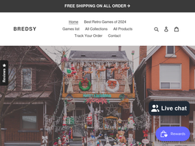 Bredsy homepage screenshot
