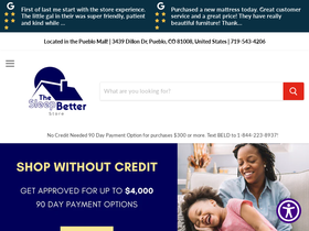 thesleepbetterstorepueblo.com homepage screenshot