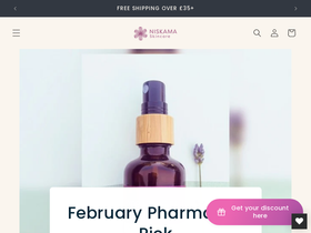 niskamaskincare.com homepage screenshot