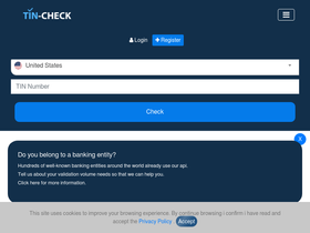'tin-check.com' screenshot