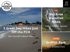 'modernhiker.com' screenshot