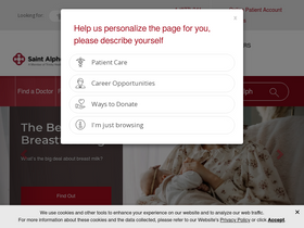 'saintalphonsus.org' screenshot