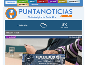 'puntanoticias.com.ar' screenshot