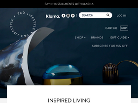 PAD Lifestyle homepage screenshot