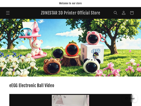 zonestar3d.com homepage screenshot