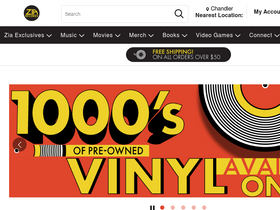 'ziarecords.com' screenshot
