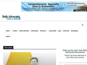 'dailyadvocate.com' screenshot