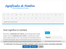 'significadosdenombres.net' screenshot