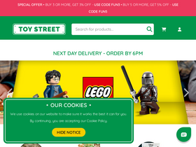 'toystreet.co.uk' screenshot