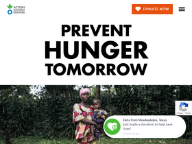 'actionagainsthunger.org' screenshot