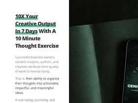 '7daystogeniusideas.com' screenshot