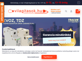 'vilagitasok.hu' screenshot