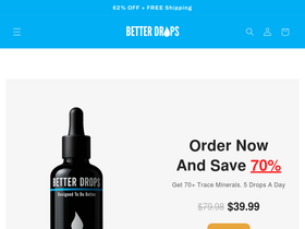 mybetterdrops.com homepage screenshot