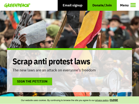 'greenpeace.org.uk' screenshot