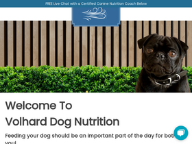 'volharddognutrition.com' screenshot