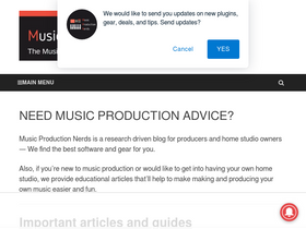 'musicproductionnerds.com' screenshot