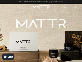mattrcosmetics.com homepage screenshot