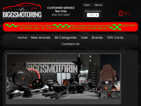 biggsmotoring.com homepage screenshot