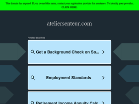 Ateliersenteur homepage screenshot