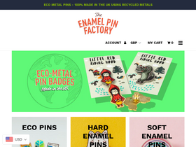 'enamelpinfactory.com' screenshot