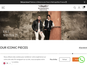 'bombers-original.com' screenshot