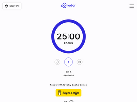 'pomodor.app' screenshot