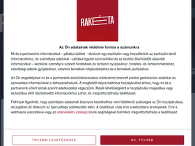 'raketa.hu' screenshot