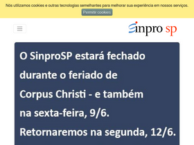 'sindical.sinprosp.org.br' screenshot