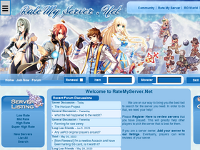 'ratemyserver.net' screenshot