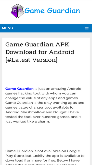 Game Guardian APK for Android Download