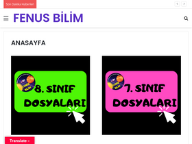 'fenusbilim.com' screenshot