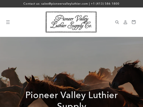pioneervalleyluthier.com homepage screenshot