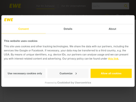 'ewe.de' screenshot