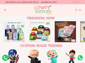 'partysuppliesindia.com' screenshot