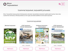'minuntarjouslehteni.fi' screenshot